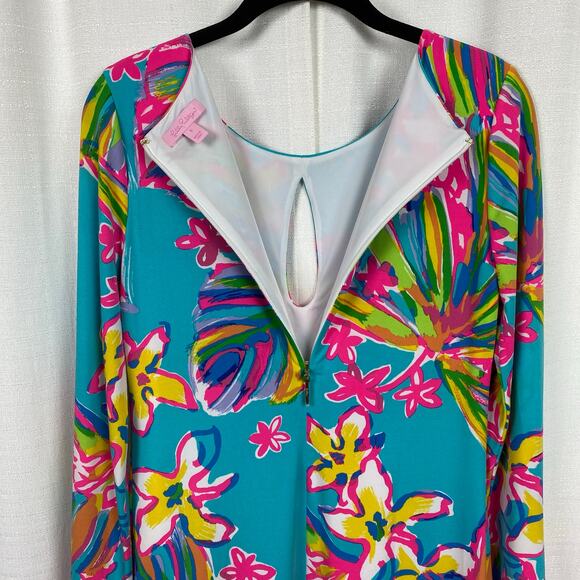 Lilly Pulitzer Fairfield Blue Summer Haze Engineered Tunic Dress Sz.S - Picture 11 of 16